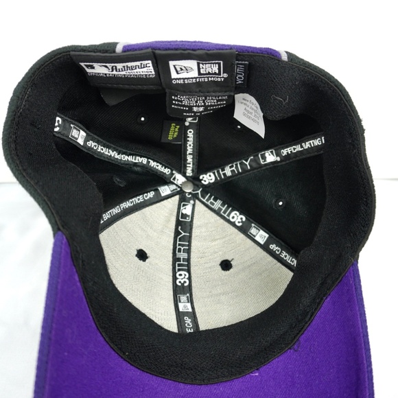 Colorado Rockies New Era 39Thirty Batting Hat MLB Flex Stretch Fit Hat Youth OS - Picture 6 of 7